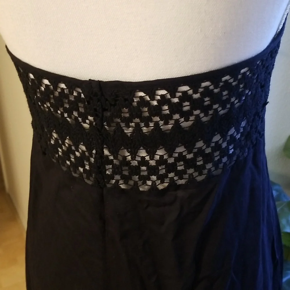 Topshop Sheer Black Top Knit V Neck Romper Sexy See Through Cheeky - Picture 7 of 12